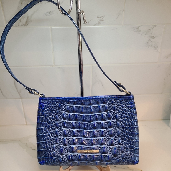 Brahmin Handbags - Brahmin Electric Blue Lorelei Restored With Art By A Brahmin Lover